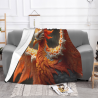 280g Flannel Blanket (Horizontal Style) - Phoenix Pattern, Comfortable and Warm
