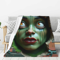 280g Flannel Blanket (Vertical Style) avec Impression d'une Face Misterieuse Unique - Une Bonne Choix pour Confort et Chaleur