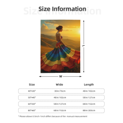 280g Vertical Flannel Blanket (with Exquisite Printing)