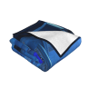 280g Flanell-Wolldecke (Horizontal Style) - Blauer Altstadt-Muster