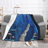 280g Flannel Fleece Blanket (Horizontal Style) - Голубой Древний Город
