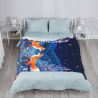 280g Flannel Fleece Blanket (Vertical Style) - Super Comfortable Blanket with Fox Pattern