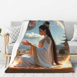 Coperta in flanella verticale da 280g (con disegno elegante)