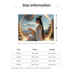 280g Flanelldecke (Horizontaler Stil) - Antiker Fairy Muster