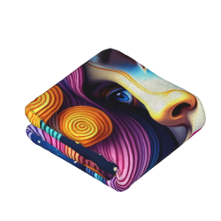 280g Flannel Fleece Blanket (Vertical Style) Art Pattern Blanket