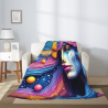 280g Flanell-Fleece-Decke (vertikaler Stil) Kunstmuster-Decke