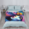 280g Flannel Fleece Blanket (Vertical Style) Art Pattern Blanket