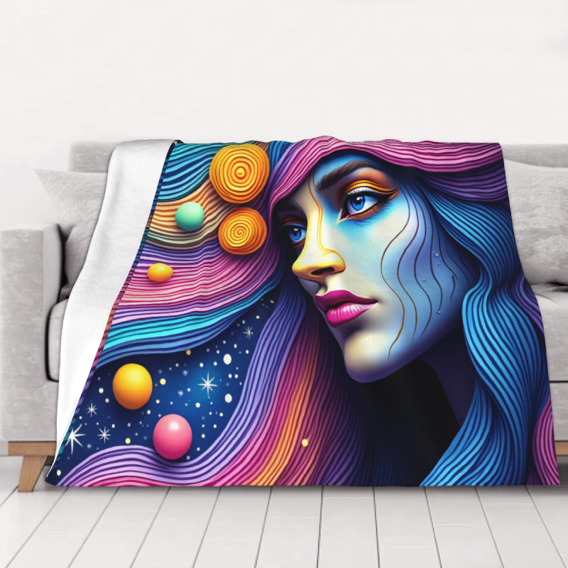 280g Flannel Fleece Blanket (Horizontal) Art Pattern Version