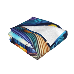 280g Flannel Fleece Blanket (Horizontal) Art Pattern Version