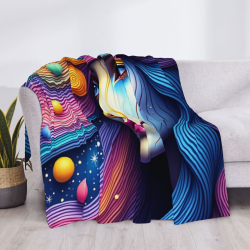 280g Flannel Fleece Blanket (Horizontal) Art Pattern Version