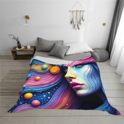 Étendard en flanelle polaire 280g (horizontal) Version motif artistique