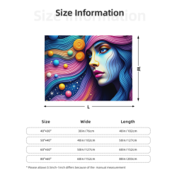 280g フランネルフリースブランケット（横型） アートパターン版