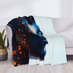 Couverture en Flanelle Portrait Dreamy - Okomall