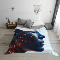 Couverture en Flanelle Portrait Dreamy - Okomall