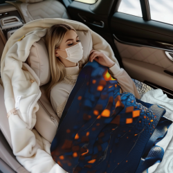Traumhaftes Porträt-Decke aus Flanell – Okomall