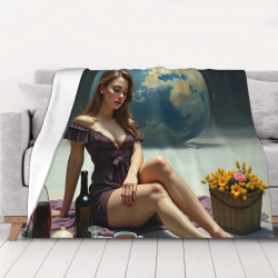 280g Flanell-Wolldecke (horizontale Art) mit schönen Mustern