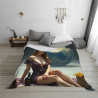 280g Flannel Fleece Blanket (Horizontal Style) with Beautiful Pattern