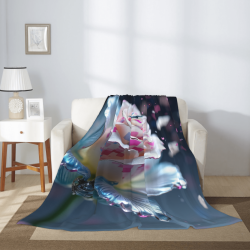 280g Vertical Flannel Blanket: Exquisite Rose Pattern and Comfortable Experience