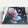 Coperta in Flanella con Motivo di Petali da Sogno - Okomall