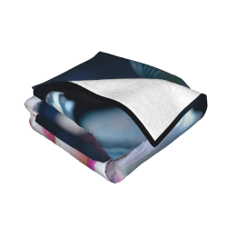 Manta de Flanela con Diseño de Pétalos Soñadores - Okomall