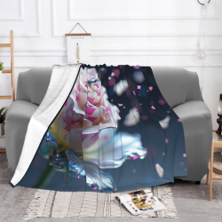 夢のような花びら型フランネルブランケット - Okomall