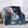 Manta de Flanela con Diseño de Pétalos Soñadores - Okomall