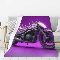 Coperta in flanella verticale da 280g (con motivi di moto)