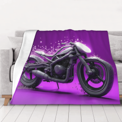 280г法兰绒 плед (горизонтальный стиль) - Motorcycle Pattern