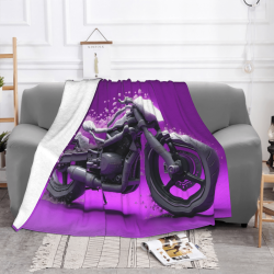 280g Couverture en Flanelle (Horizontale) - Motif Moto