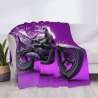 280g Flannel Blanket (Horizontal) - Motorcycle Pattern