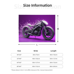 280г法兰绒 плед (горизонтальный стиль) - Motorcycle Pattern