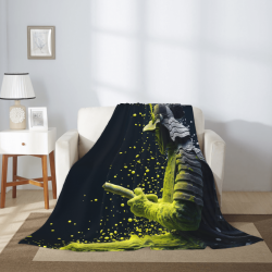 Couette Polaire 280g (Style Vertical) avec Motif Samouraï