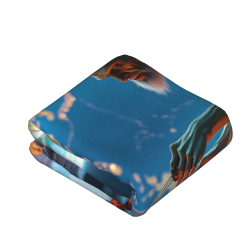 Couverture en flanelle polaire 280g (style vertical) avec motif démon mangeur de brochettes