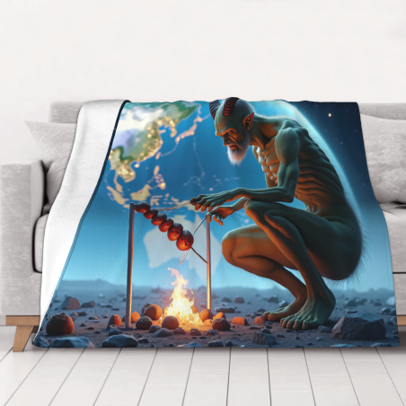 Coperta in Flanella Esploratore di Notte Stellata - Okomall