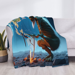 Couverture Flanelle Explorateur de Nuit Étoilée - Okomall