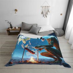 Couverture Flanelle Explorateur de Nuit Étoilée - Okomall