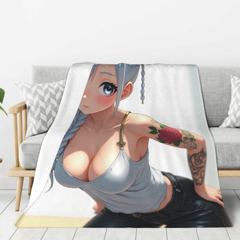 280g 플annel 플리스 블랭킷 (수직 스타일) 패턴付き, 편안하고 아름다움