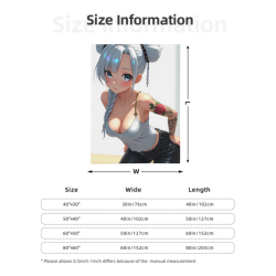 280g フランネル フリース ブランケット (縦型) 紋様付き - 快適で美しい