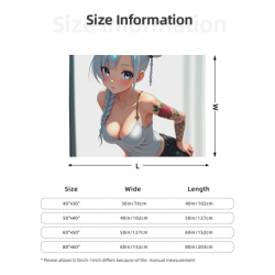 280g フランネル フワフワ毛布 (横型) 細密アニメ柄