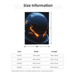 Couette Flanelle Verticale 280g (Motif Casque de Science-Fiction)