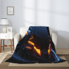 Couette Flanelle Verticale 280g (Motif Casque de Science-Fiction)