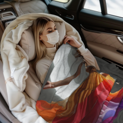 Traumhafter Regenbogen Flanelldecke - Okomall