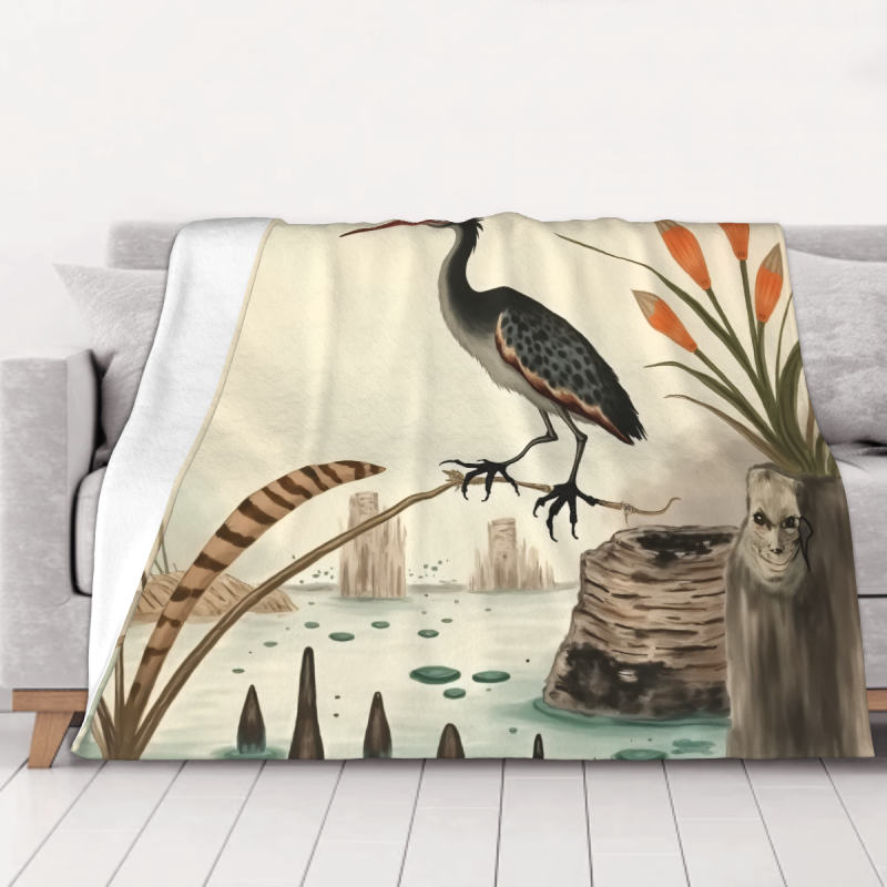 280g Flannel Fleece Blanket (Horizontal) - Exquisite Natural Pattern