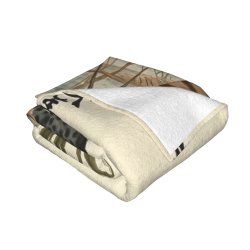 Couverture en flanelle fleece 280g (horizontale) - Motif naturel exquis