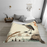 Couverture en flanelle fleece 280g (horizontale) - Motif naturel exquis
