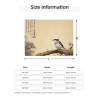 280g Flannel Fuzzy Blanket (Horizontal) with Chinese Flower and Bird Pattern, Comfortable and Warm