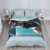 280g Flannel Fleece Blanket (Vertical Style) with Pattern - A Comfortable and Warm Home Good
