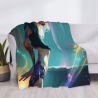 280g Flanellfleece-Decke (horizontaler Stil) mit schönem Muster