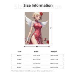 280g 세로 플annel 블ANKET (유니크한 인쇄)