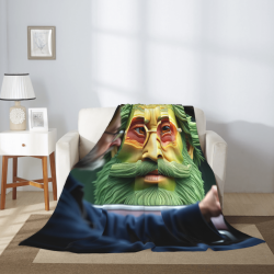 Drap en flanelle de 280 g (style vertical) - Motif exquis, confortable et chaud